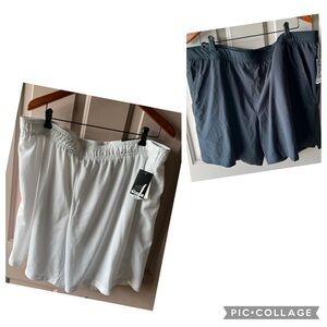 BUNDLE Xersion Men's Black White Basketball Shorts 2 PAIR NWT 2XL #1945